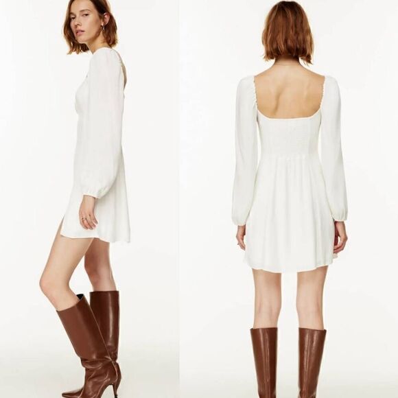 Aritzia Wilfred White Novella Dress 4 - Picture 2 of 11
